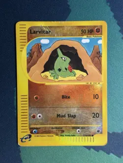 Larvitar 116/165 Reverse Holo Expedition Pokemon Card E-Reader Series HP - Image 2