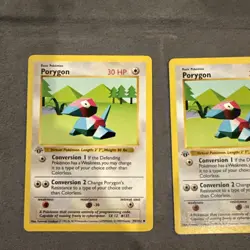 Porygon 1st Edition #39 Base Set Pokemon Card LP to MP - Image 2