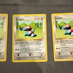 Porygon 1st Edition #39 Base Set Pokemon Card LP to MP - Image 3
