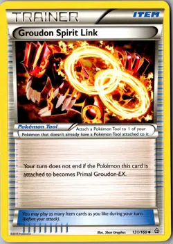 Groudon Spirit Link 131/160 Uncommon XY - Primal Clash LP Pokemon Card - Image 1