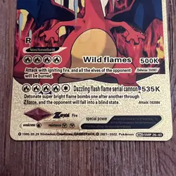 Charizard V Gold Foil Pokemon Card Fan Art! Highly Collectible! - Image 3