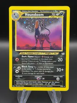 Houndoom 8/64 Neo Revelation Rare Vintage Pokemon Card 2000 WOTC - Image 1