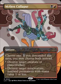 Molten Collapse Borderless Foil - The Lost Caverns Of Ixalan MTG-NM - Image 1