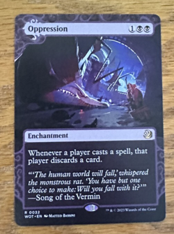 MTG Wilds of Eldraine Enchanting Tales, Oppression - Borderless - Image 1