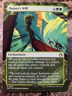 MTG TCG Wilds of Eldraine: Enchanting Tales Nature's Will 0057 Regular Rare - Image 1