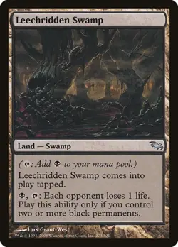 Leechridden Swamp Shadowmoor HP MTG - Image 1