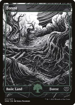 Forest 277 1x FOIL MtG FOIL Innistrad: Crimson Vow SP/NM - Image 1