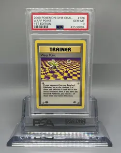 PSA 10 GEM MINT Warp Point 1ST EDITION Gym Challenge Pokemon Card - Image 1