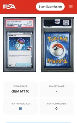 Pokemon TCG N's PP Up 153/159 Prize Pack Series 7 Cosmos Holo POP 19 PSA 10 - Image 2