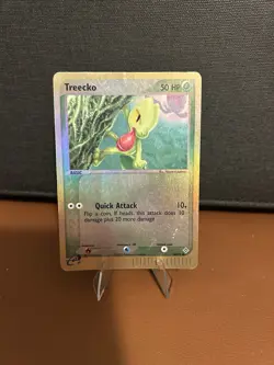 Pokemon TCG Treecko Card 80/97 EX Dragon Reverse Holo, Damaged - Image 1