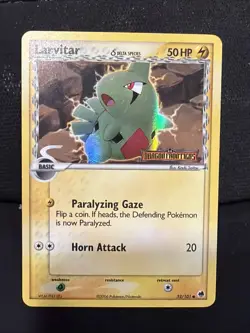 Larvitar Dragon Frontiers EX Series POKEMON Reverse Holo Foil Stamped 2006 - Image 1