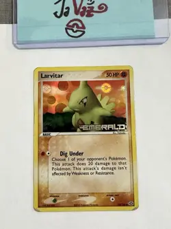Larvitar 52/106 Reverse Holo Stamped Ex Emerald 2005✨Vintage HP Crease 1 DAYSHIP - Image 2