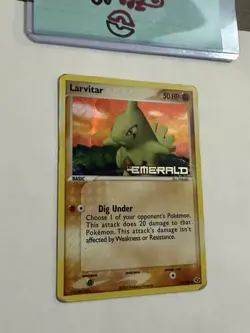 Larvitar 52/106 Reverse Holo Stamped Ex Emerald 2005✨Vintage HP Crease 1 DAYSHIP - Image 3