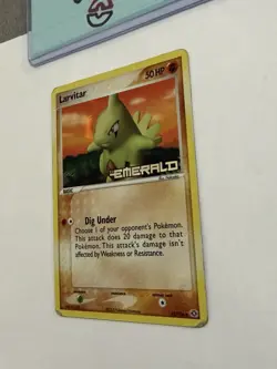 Larvitar 52/106 Reverse Holo Stamped Ex Emerald 2005✨Vintage HP Crease 1 DAYSHIP - Image 4