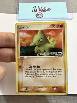 Larvitar 52/106 Reverse Holo Stamped Ex Emerald 2005✨Vintage HP Crease 1 DAYSHIP - Image 5
