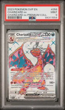 2023 POKEMON SVP EN-SV BLACK STAR PROMO #056 CHARIZARD EX PSA 9 - Image 1