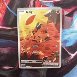 🔥Tepig 096/086 SV: White Flare Illustration Rare Full Art Pokemon TCG NM+🔥 - Image 1
