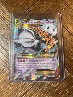 Pokemon TCG M Mewtwo EX BREAKthrough Ultra Rare Holo Full Art 63/162 230HP Mega - Image 1
