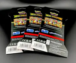 3-Pokemon TCG Mega Evolution Base Set Sleeved Booster Packs NEW - Image 2