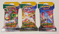Pokemon TCG Evolving Skies Sword Shield Sleeve Art 3 Sealed Packs 2021 Nintendo - Image 1