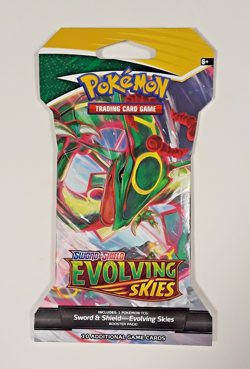 Pokemon TCG Evolving Skies Sword Shield Sleeve Art 3 Sealed Packs 2021 Nintendo - Image 2