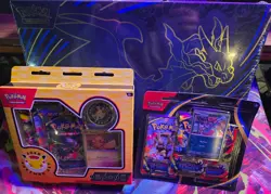 Pokemon Bundle Lot(Charizard X Ex UPC,Pokemon DAY 2026, 3PK Blister PFL) - Image 1
