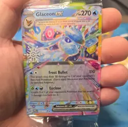 HOLIDAY STAMPED Pokemon TCG Glaceon EX 026/131 PROMO NM Prismatic Evolutions - Image 1