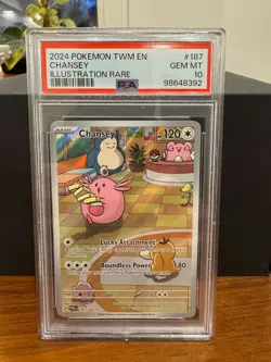 2024 Pokemon Twilight Masquerade Chansey #187/167 PSA 10 Gem Mint - Image 1