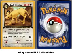 2000 Pokemon, Team Rocket, #42/82 Dark Persian, 1st Edition, Uncommon - Image 1