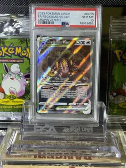 2023 POKEMON SWSH CROWN ZENITH FA/ REGIGIGAS VSTAR GG55/GG70 PSA 10 MT - Image 1