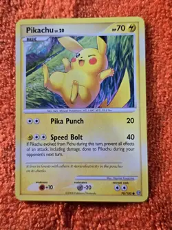 2008 Pokemon Diamond and Pearl Stormfront #70 Pikachu, C, NF/H, cd9 - Image 1