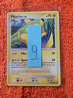 2008 Pokemon Diamond and Pearl Stormfront #70 Pikachu, C, NF/H, cd9 - Image 3