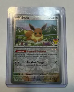 Eevee 074 pkmn Day STAMP Pokemon Prismatic 2025 NM 🔥🔥🔥 SWIRL!! - Image 4