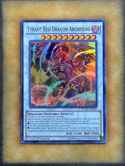 Yugioh Tyrant Red Dragon Archfiend DPDG-EN030 Ultra Rare 1st Ed LP - Image 1