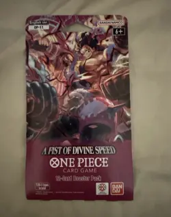 Qty 1 One Piece Card Game A Fist of Divine Speed OP-11 Sleeved Booster, New - Image 1