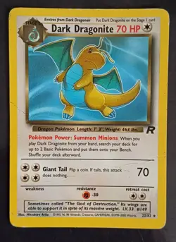 Dark Dragonite 22/82 Team Rocket Non-Holo Pokemon Card TCG - Image 1