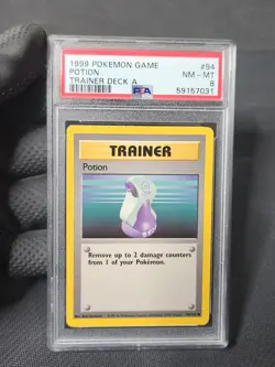 1999 Pokemon Trainer Deck A Potion #94 PSA 8 Graded Prototype Pokemon Card Brock - Image 5