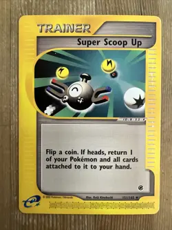 Super Scoop Up 151/165 Pokemon Expedition E Reader Series Vintage Card MP 2002 - Image 1