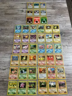 Complete Pokemon Gym Heroes Common Set 48 cards NM WOTC Vintage Original - Image 1