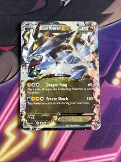 Black Kyurem EX BW62 Pokemon Black & White Promo Ultra Rare Card Damaged - Image 1