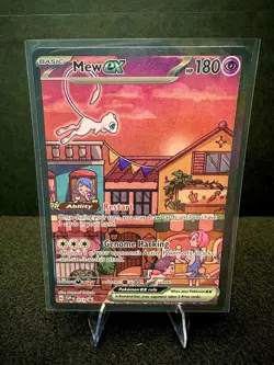 Mew ex SVP 053 Scarlet Violet 151 Black Star Promo Full Art Pokemon TCG Card NM - Image 1