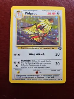 Pokemon TCG Pidgeot Jungle Holo Card 8/64 Unlimited Rare, LP Condition - Image 1