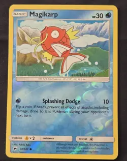 Magikarp 32/147 LP - Burning Shadows Pokemon Card - Yukiko Baba Art - Image 1