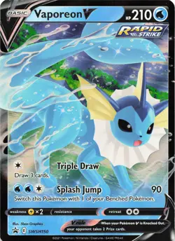 POKEMON Vaporeon V - #SWSH150 Holo SWSH: Sword & Shield Promo Cards NM - Image 3