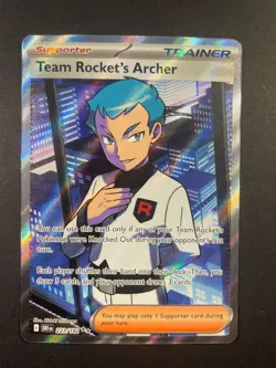 Team Rocket's Archer 223/182 SV10: Destined Rivals Full Art Rare Pokemon Card - Image 1