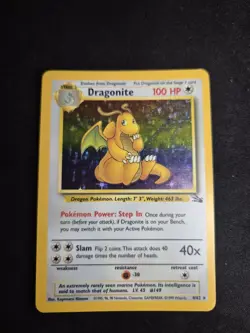 Pokemon TCG Dragonite 4/62 Fossil Unlimited Rare Holo Pokemon Card WOTC - Image 3