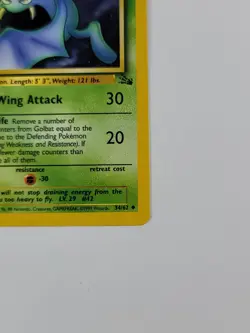 Pokemon Card 1st Edition Golbat 34/62 Fossil Regular US - Image 4