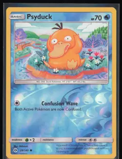 Psyduck Reverse Holo 28/149 Pokemon Sun & Moon Base Set LP Pokemon Card - Image 1