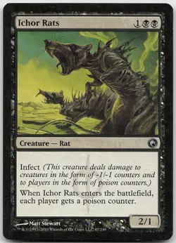 Ichor Rats Uncommon Scars of Mirrodin LP MTG - Image 1