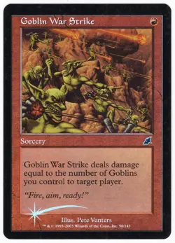 Goblin War Strike 2003 Scourge FOIL Red Common Sorcery MTG NM AZ1 - Image 1